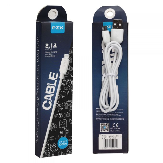 Cable USB Micro PZX S-01 2.1A