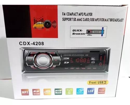 POSTE MP3 RADIO AUTO USB SD MP3 AUX 4X60W LCD CDX-4208